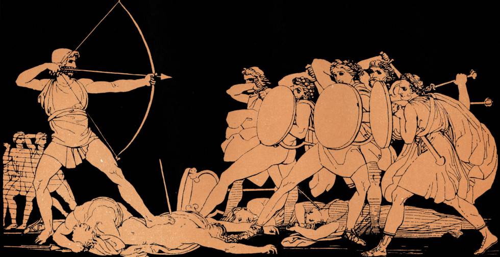 John Flaxman, Ulises matanza pretendientes